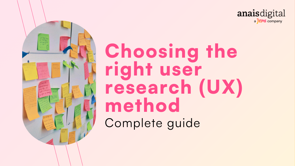 Cover of the article : choosing the right user research method